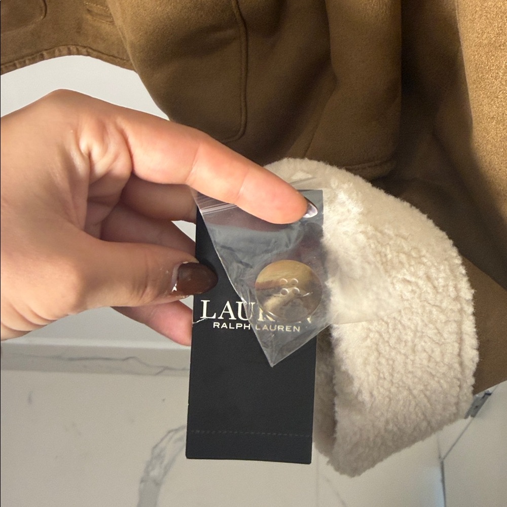 NWT Ralph Lauren Faux Sherling Sued women’s jacket size xl - Picture 11 of 11
